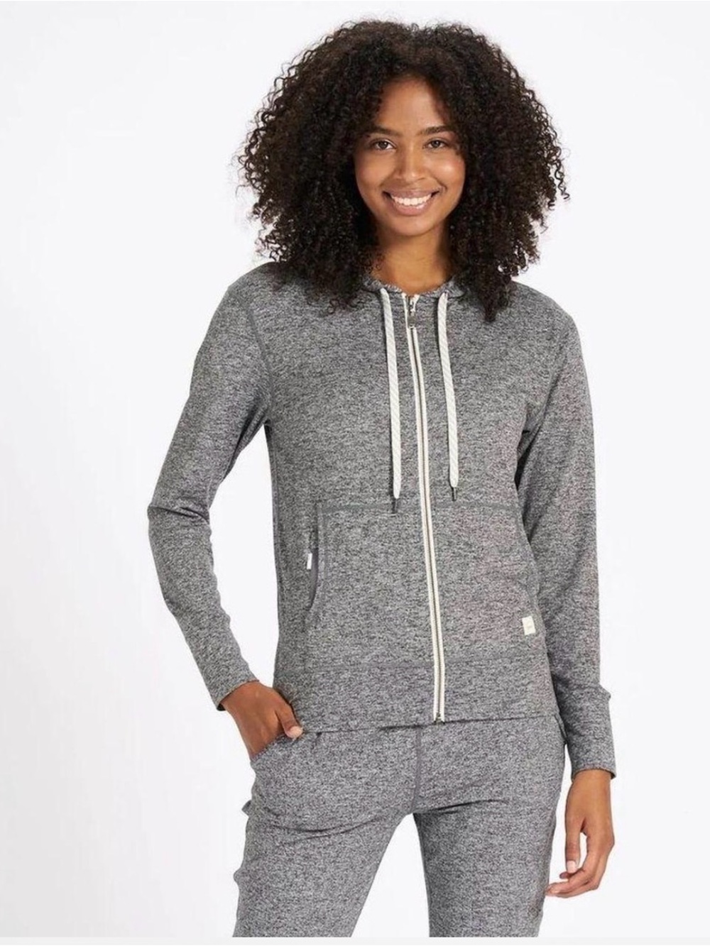 Vuori Halo Performance Hoodie 2.0 Womens Large Gray Lightweight #116